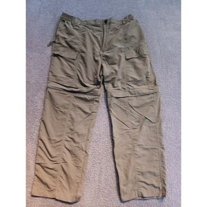 World Wide Sportsman Convertible Cargo Pants XL x 30 Khaki Nylon Hiking Fishing